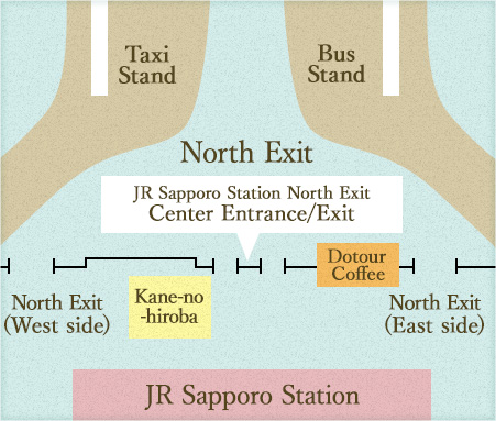 JR Sapporo Station⇔Kohantei Map