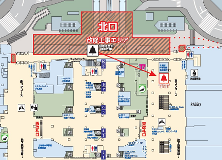 JR Sapporo Station⇔Kohantei Map