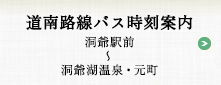 道南路線バス時刻案内　洞爺駅前〜洞爺湖温泉・元町